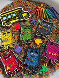 Colour monster trays (set of 6)