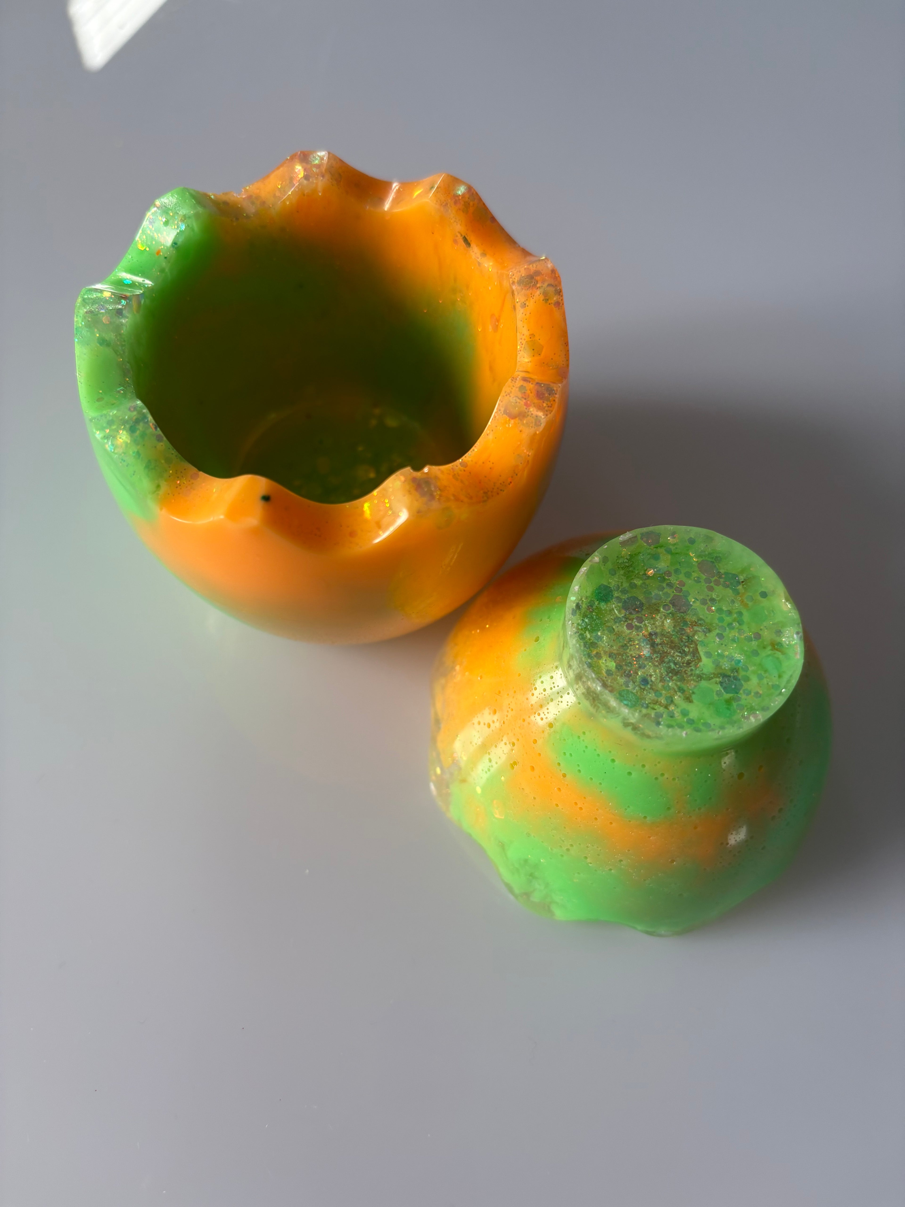 Neon cracked egg