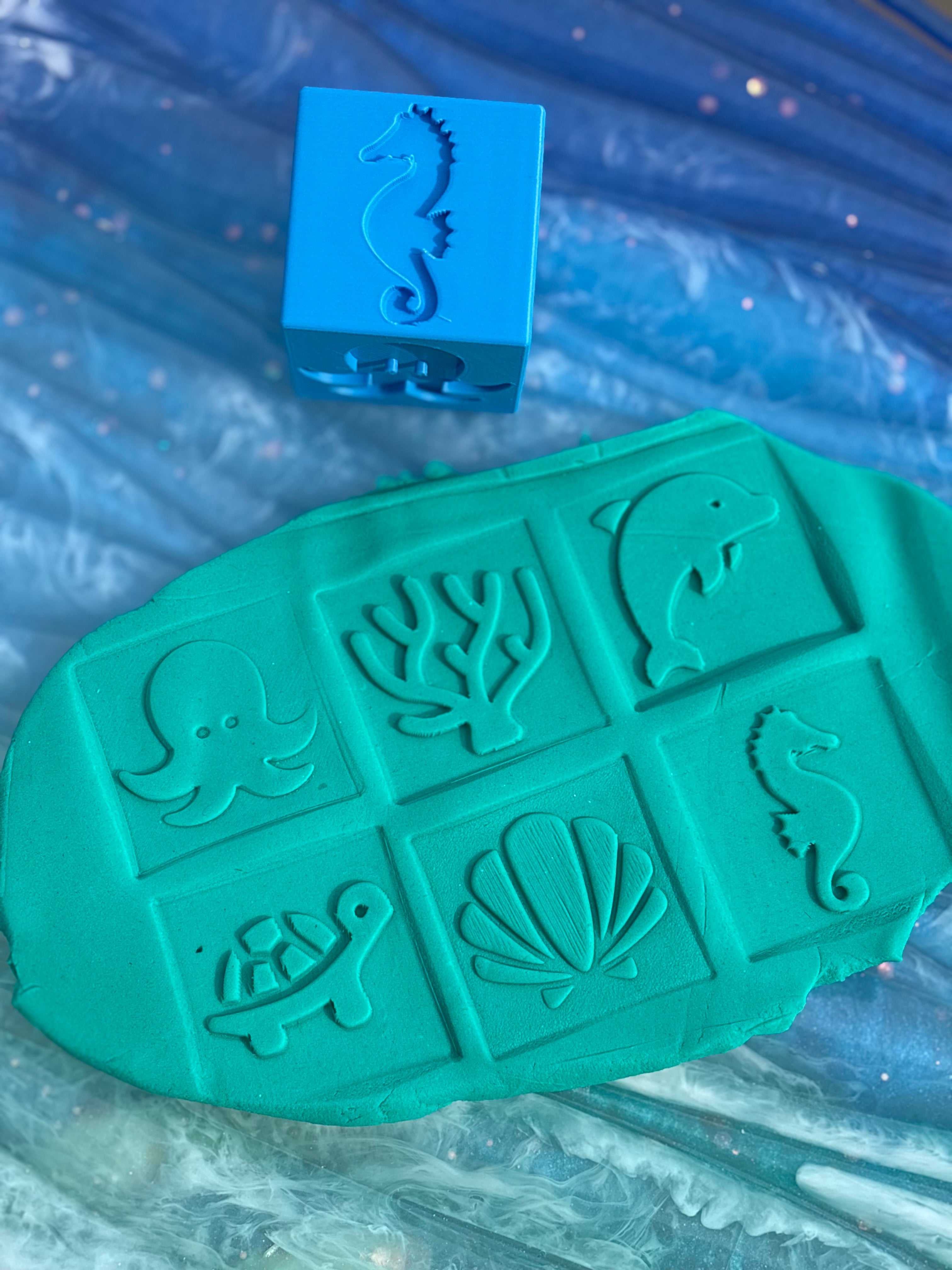 Under the sea stamp cube
