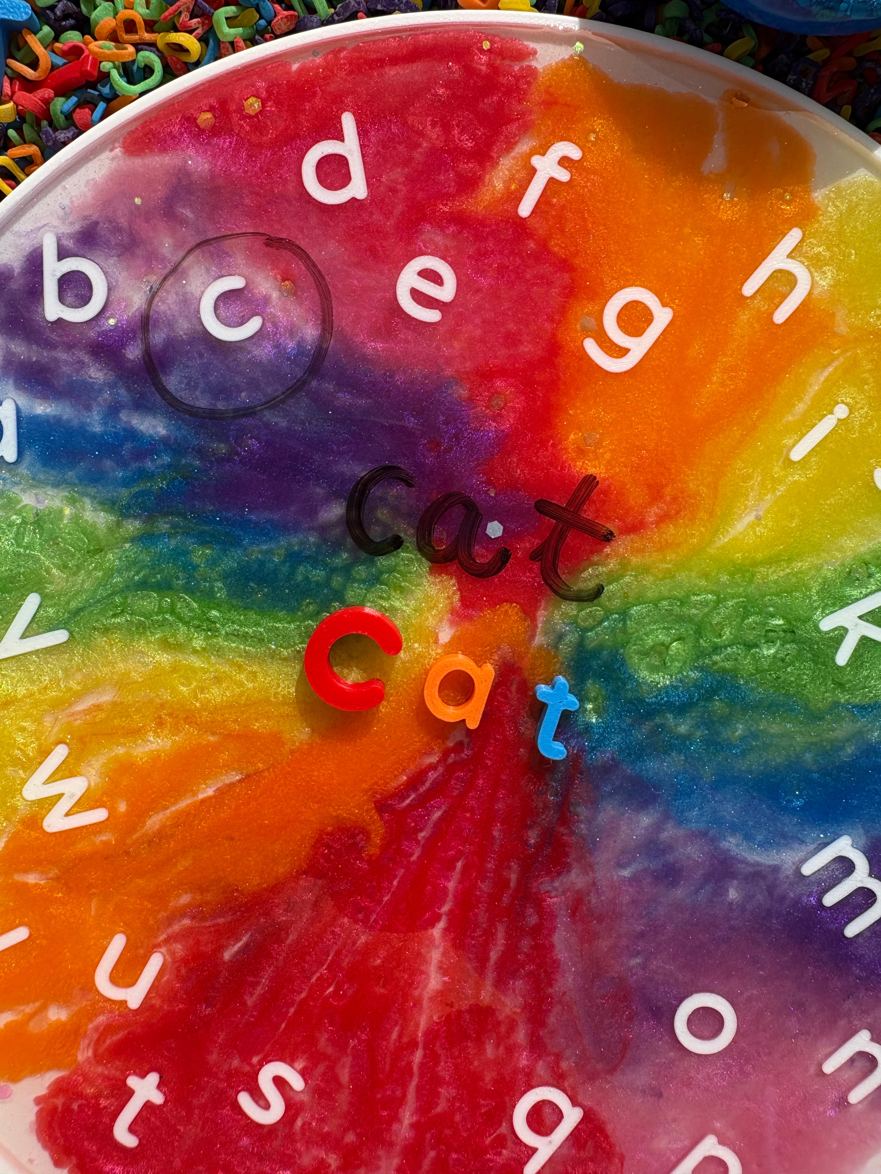 Alphabet board + loose letters
