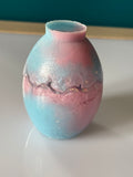 Pink and blue cracked egg