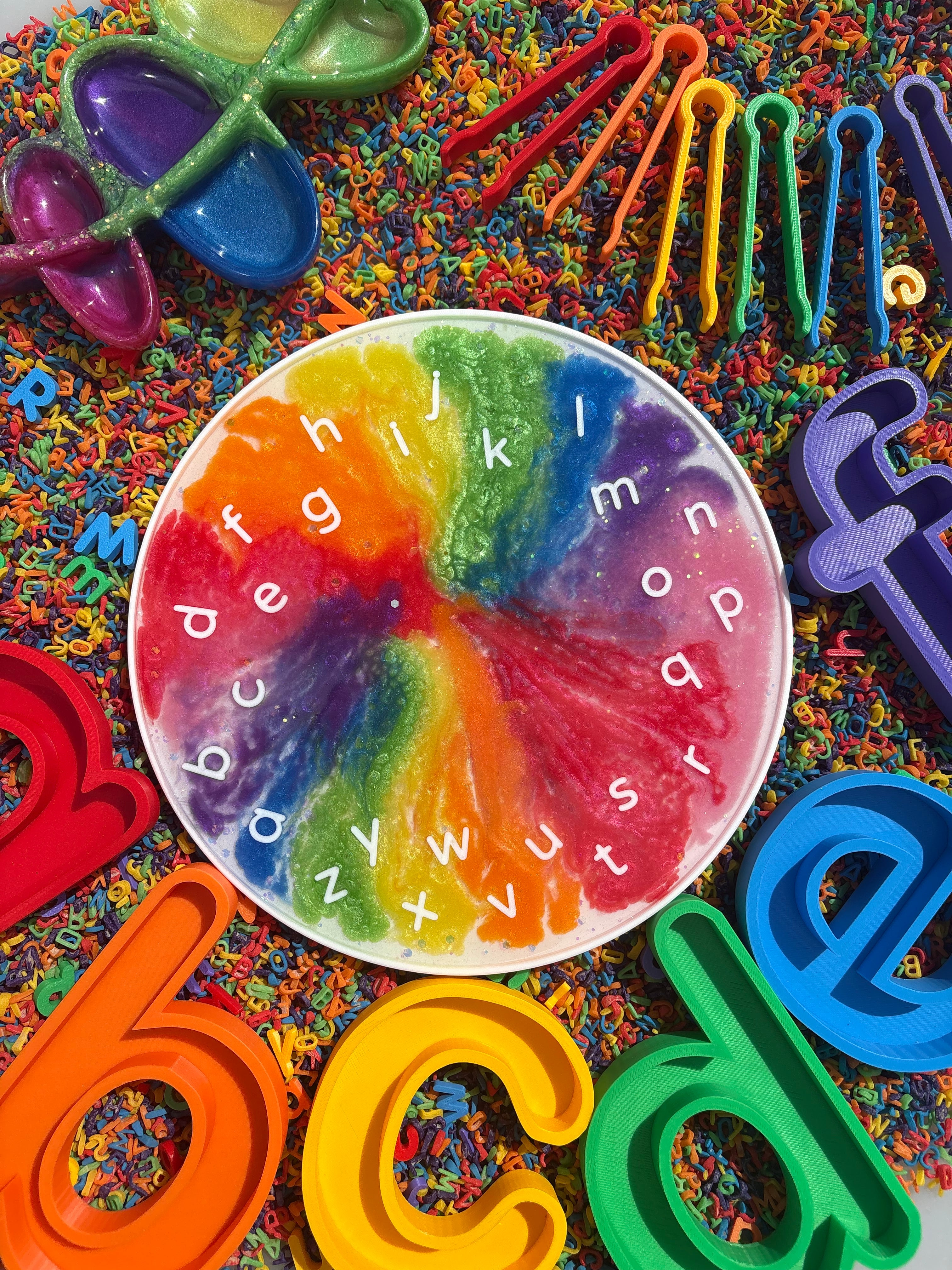 Alphabet board + loose letters