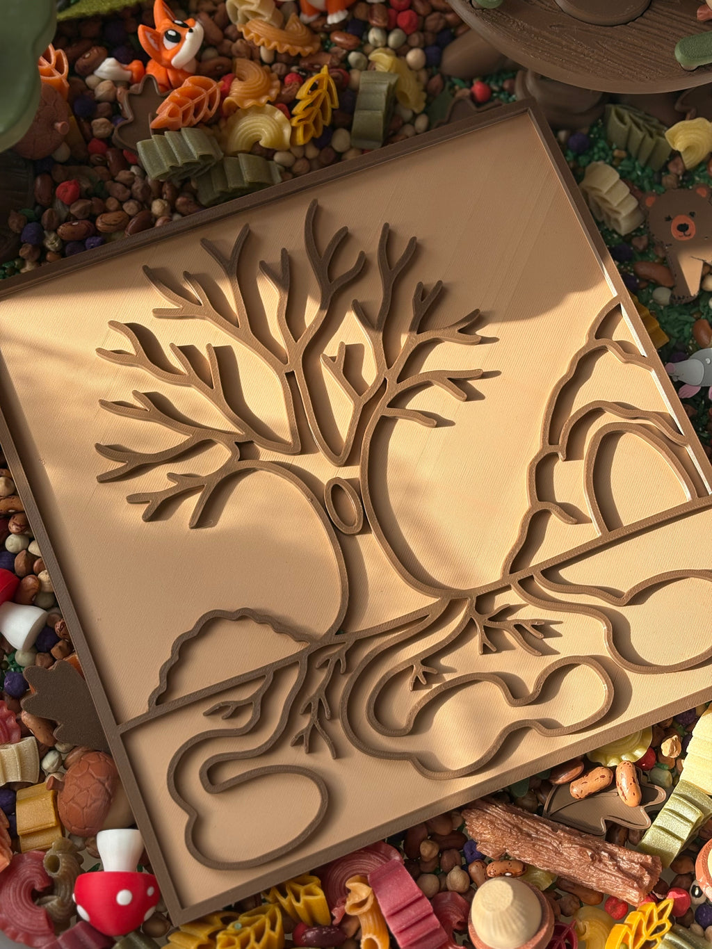 Animal burrows tray