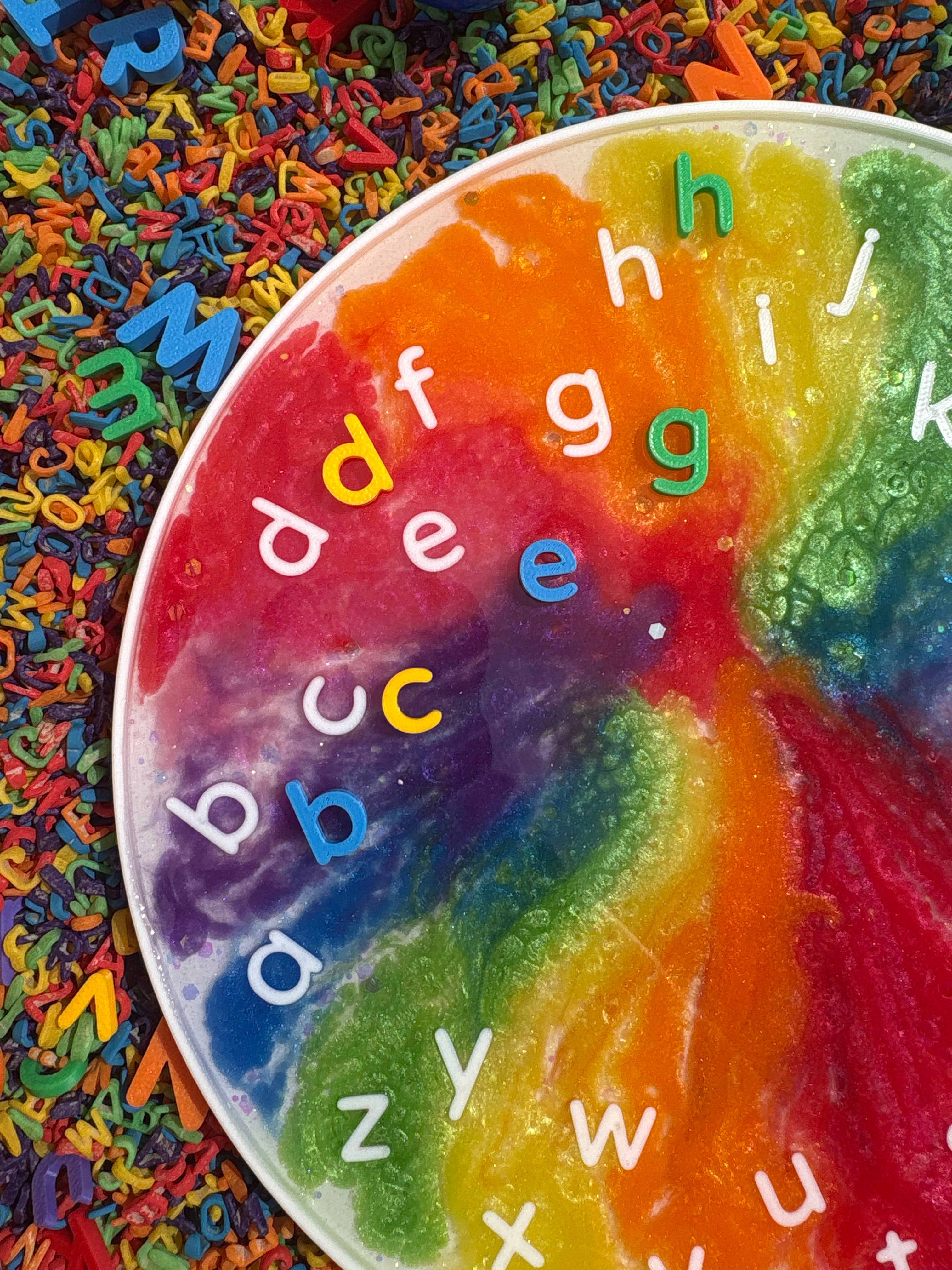 Alphabet board + loose letters