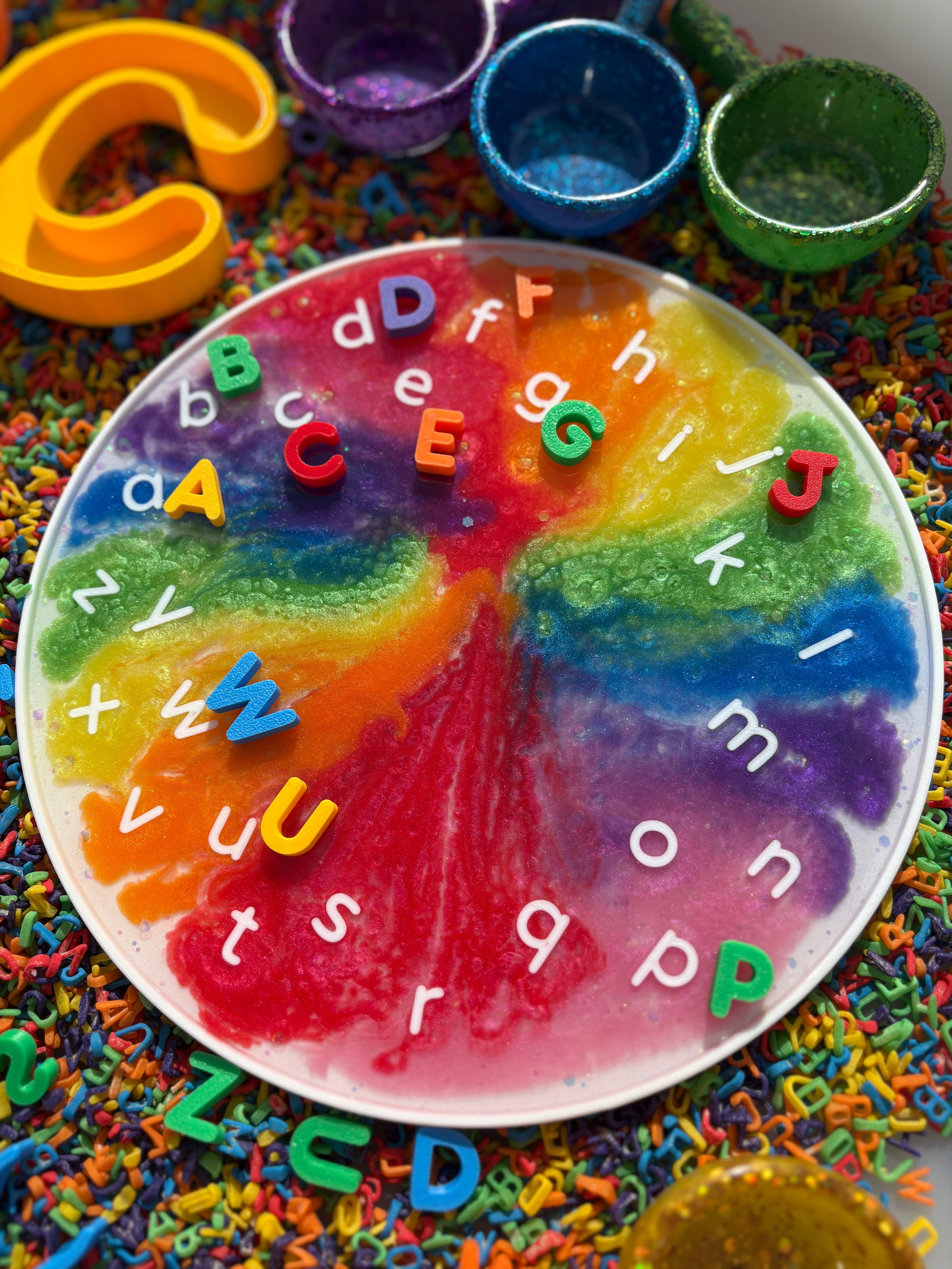 Alphabet board + loose letters
