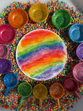 Rainbow play dough board