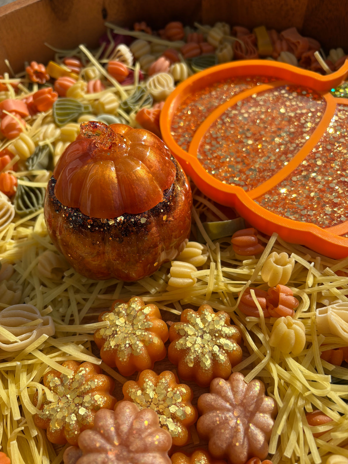 Pumpkin trinket jar