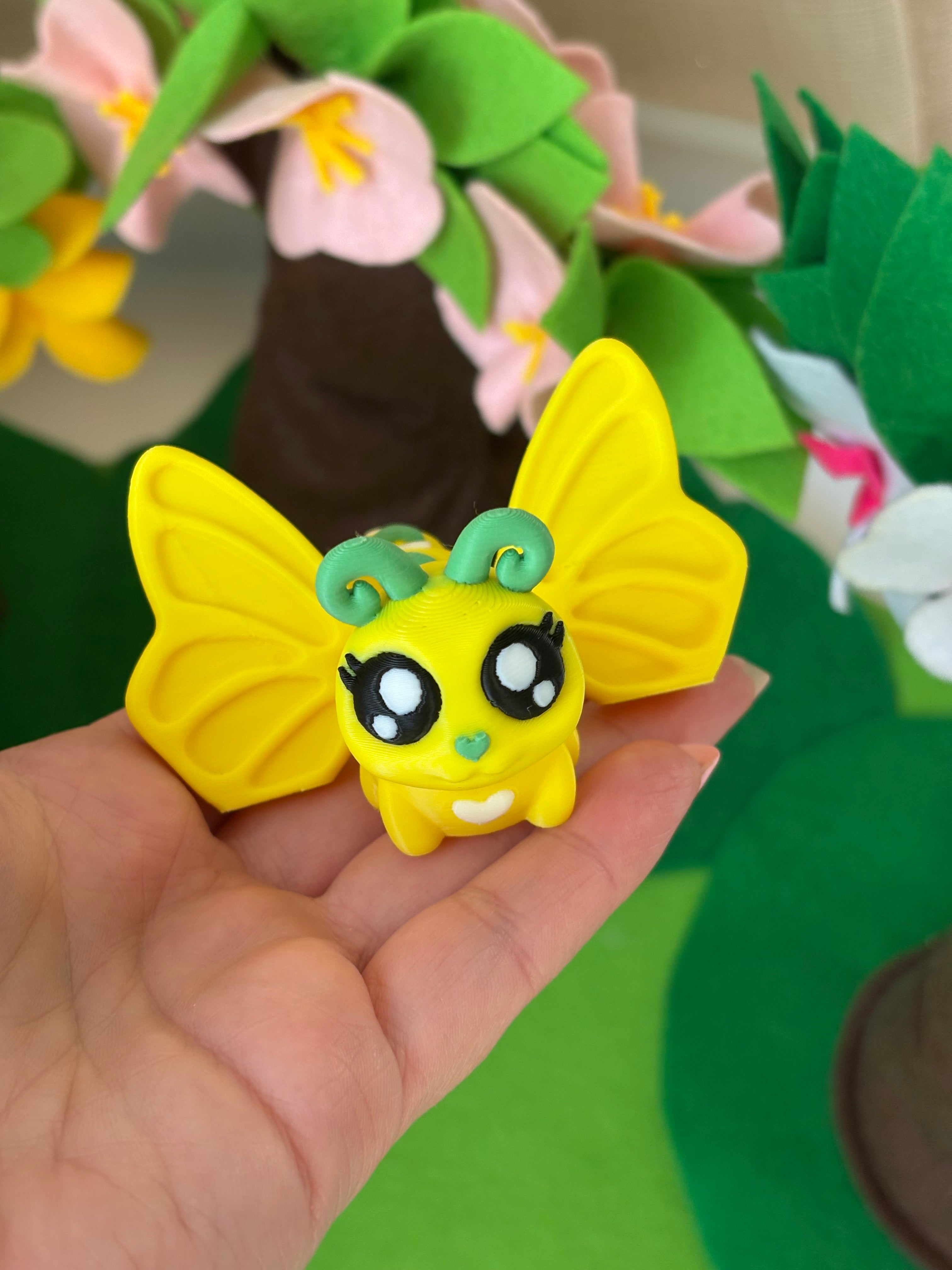 Caterpillar and butterfly