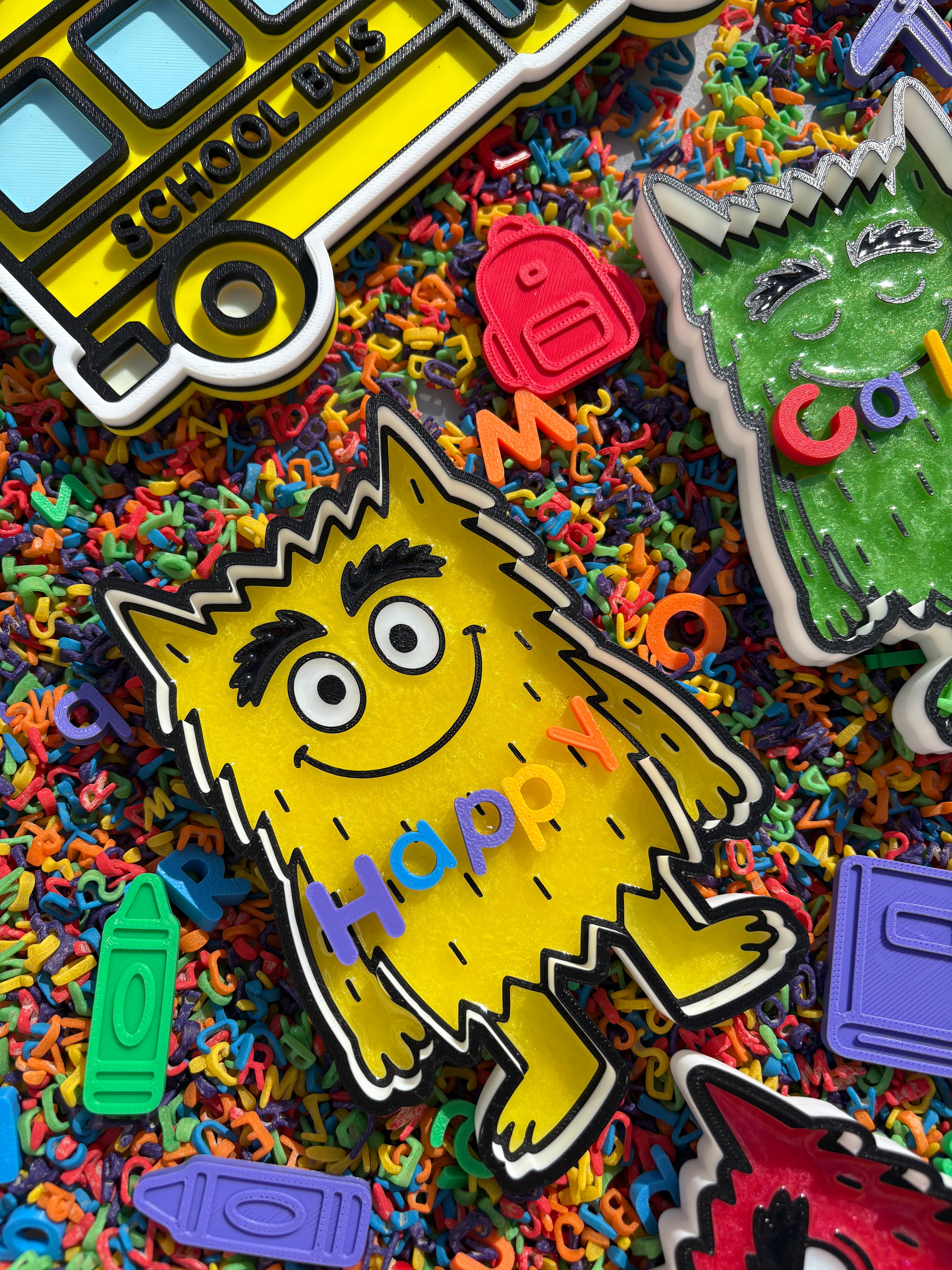 Colour monster trays (set of 6)