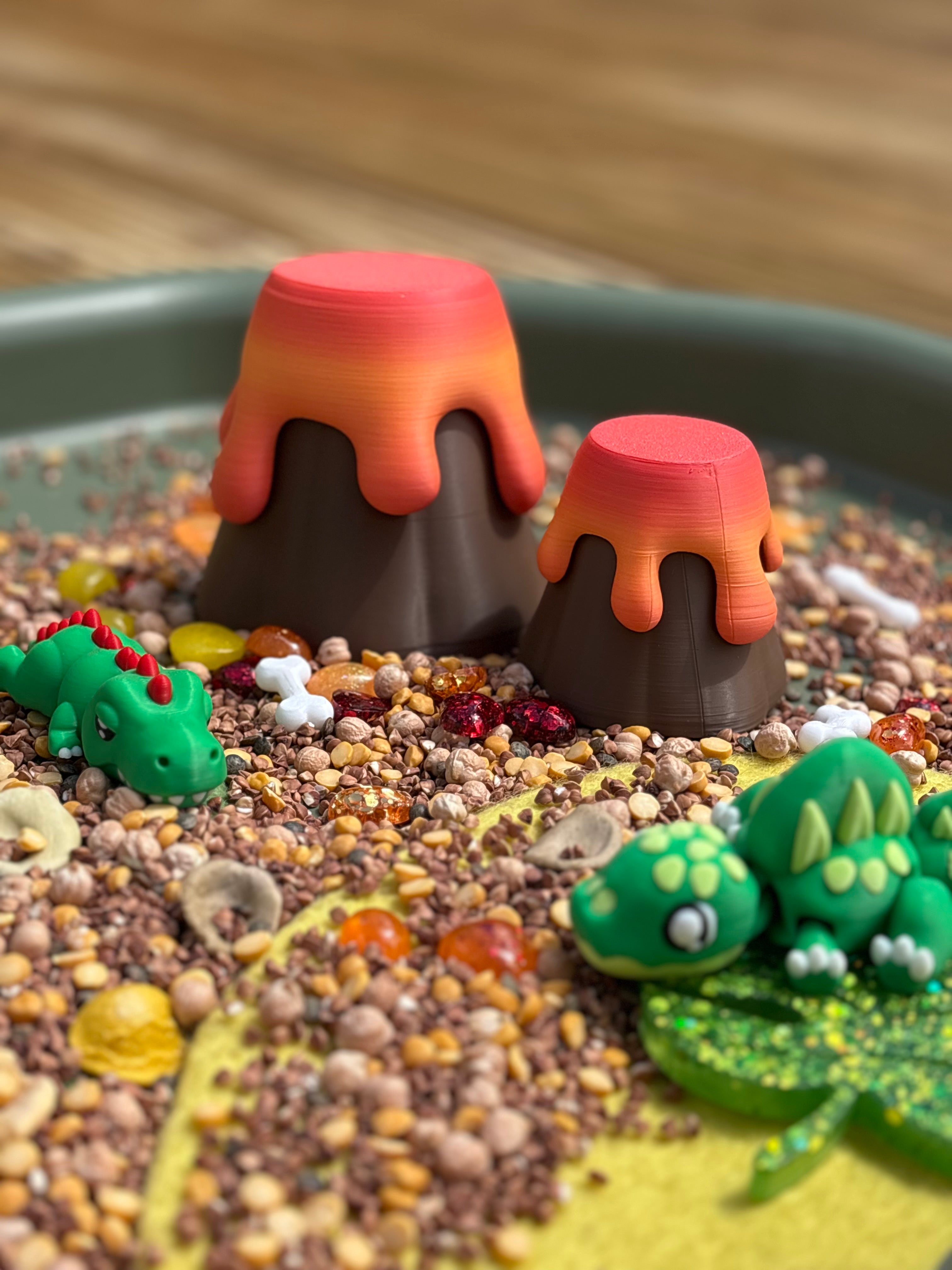 3D printed volcano container