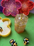 Hexagon honey jar