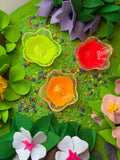 Neon flower bowls