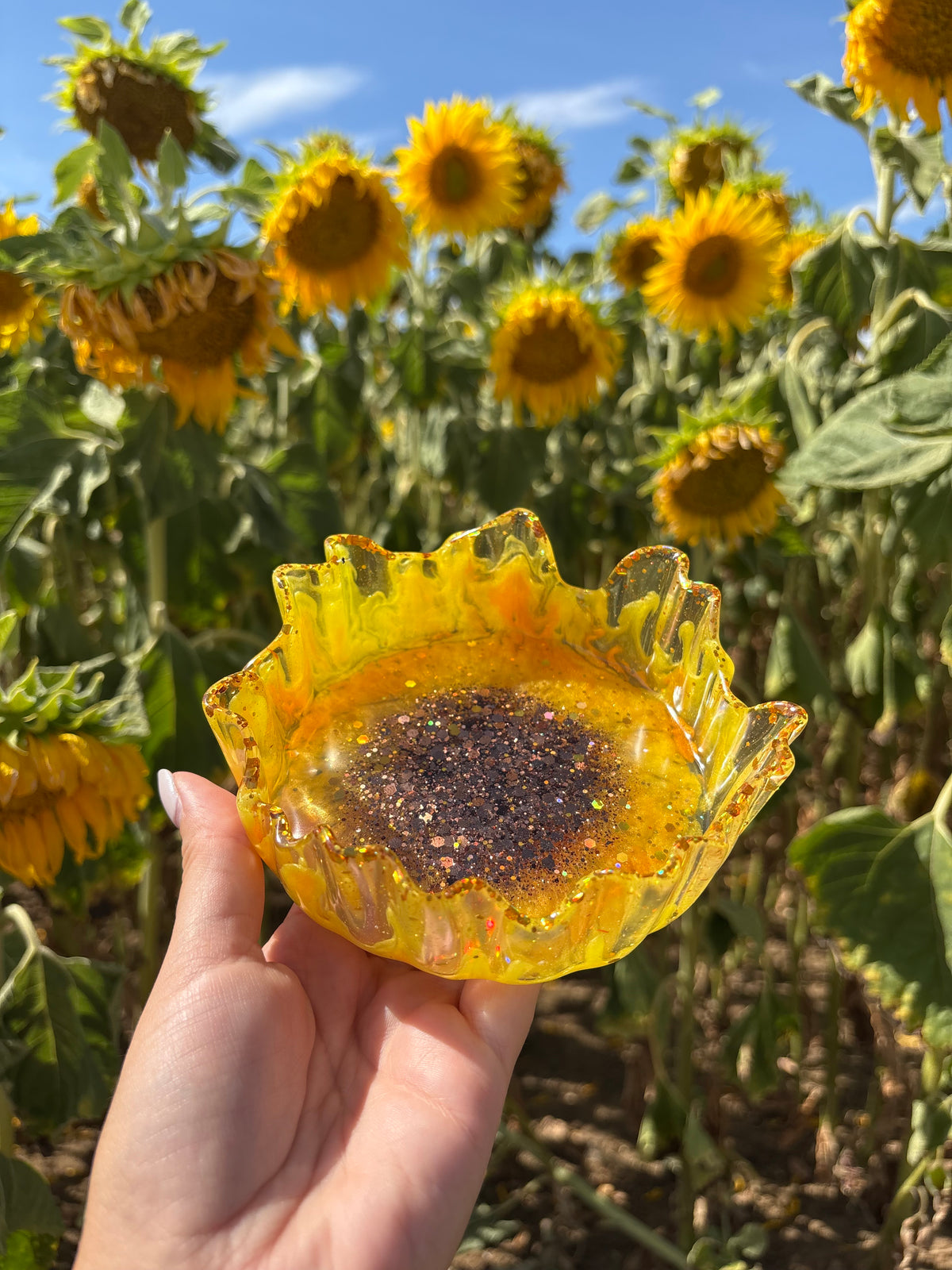 Ripple bowl sunflower themed