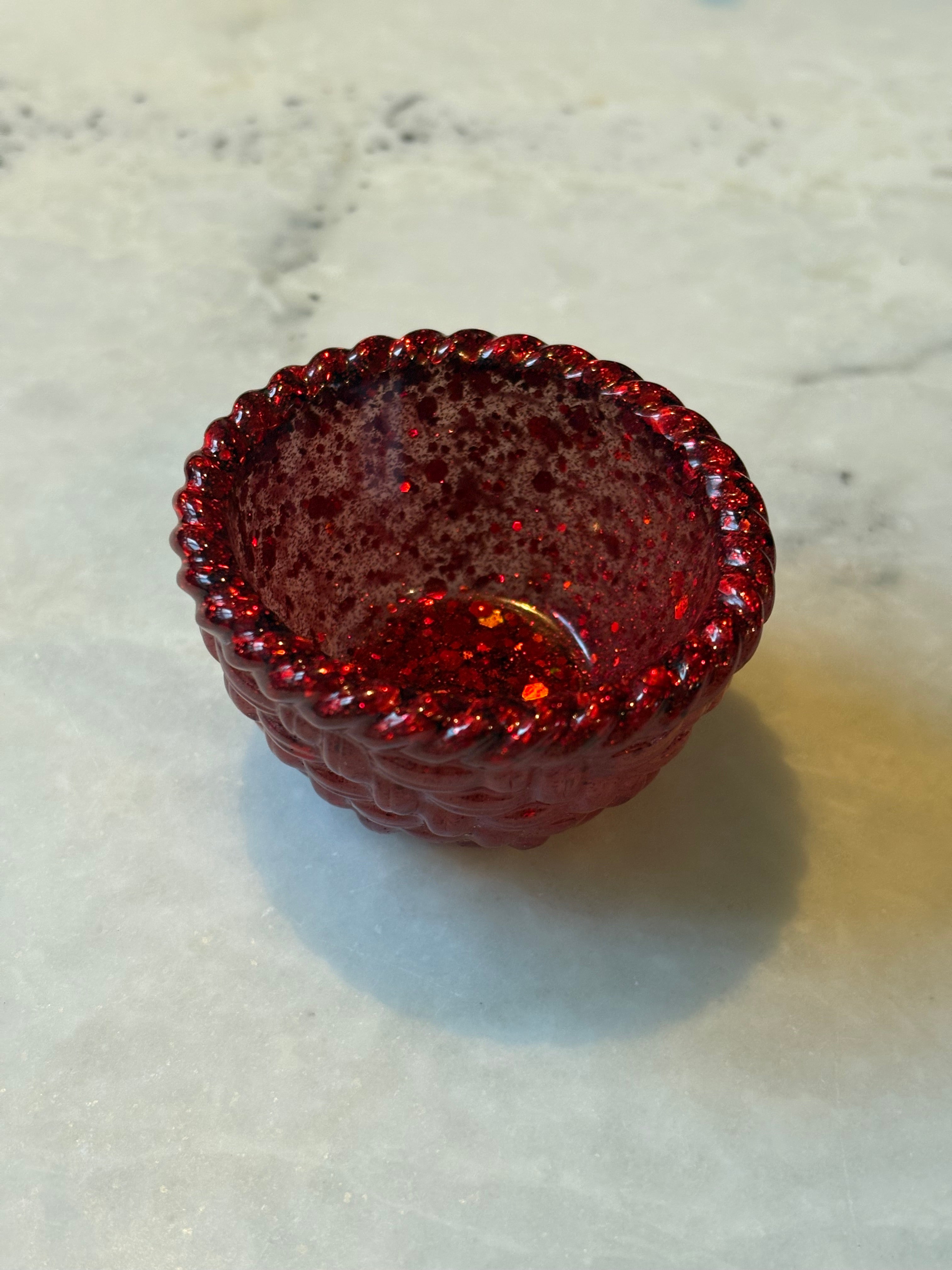 Red resin basket