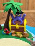 Pirate octopus treasure chest