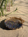 Scallop shell (sand and glitter)