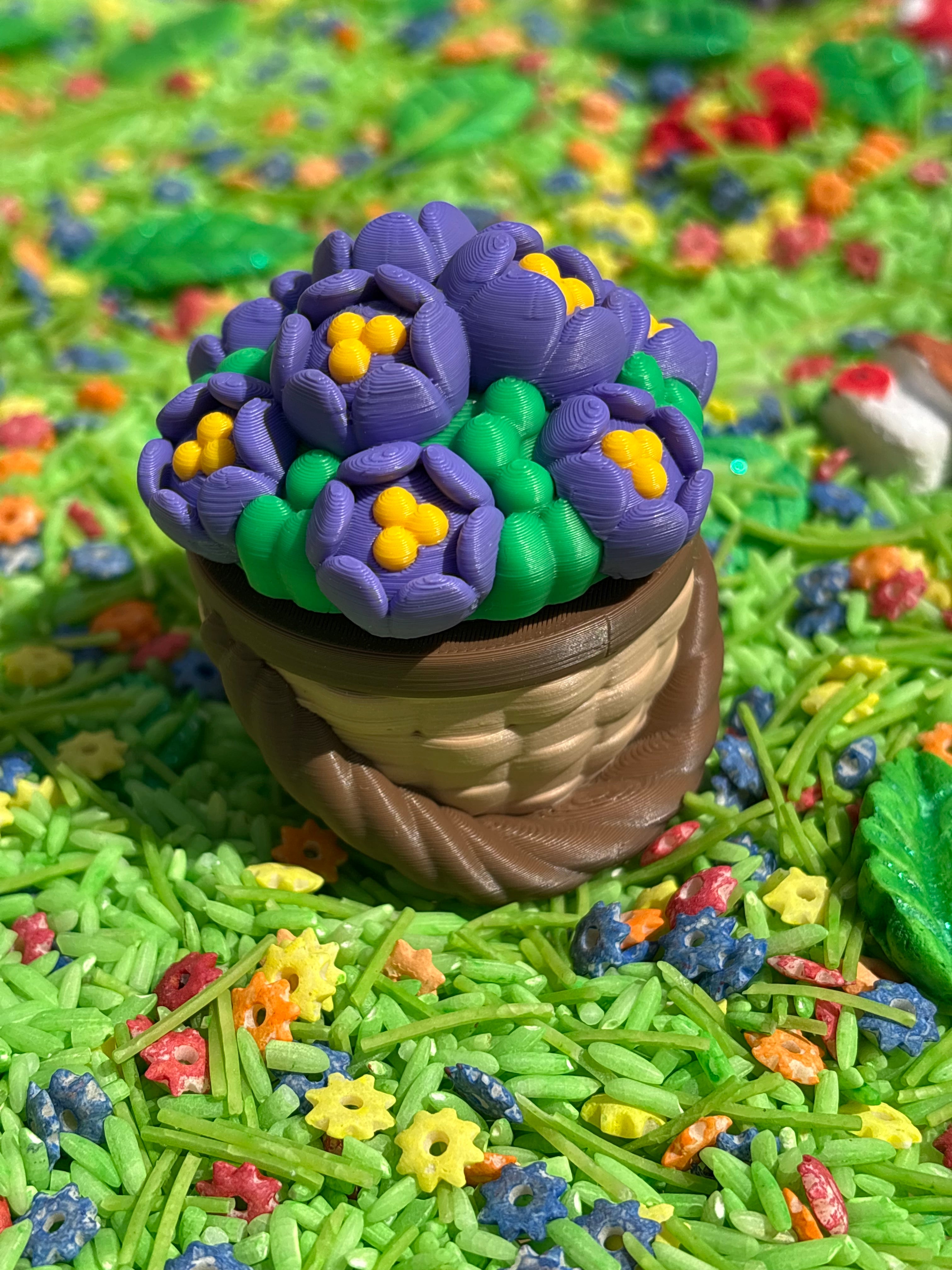 Flower basket container
