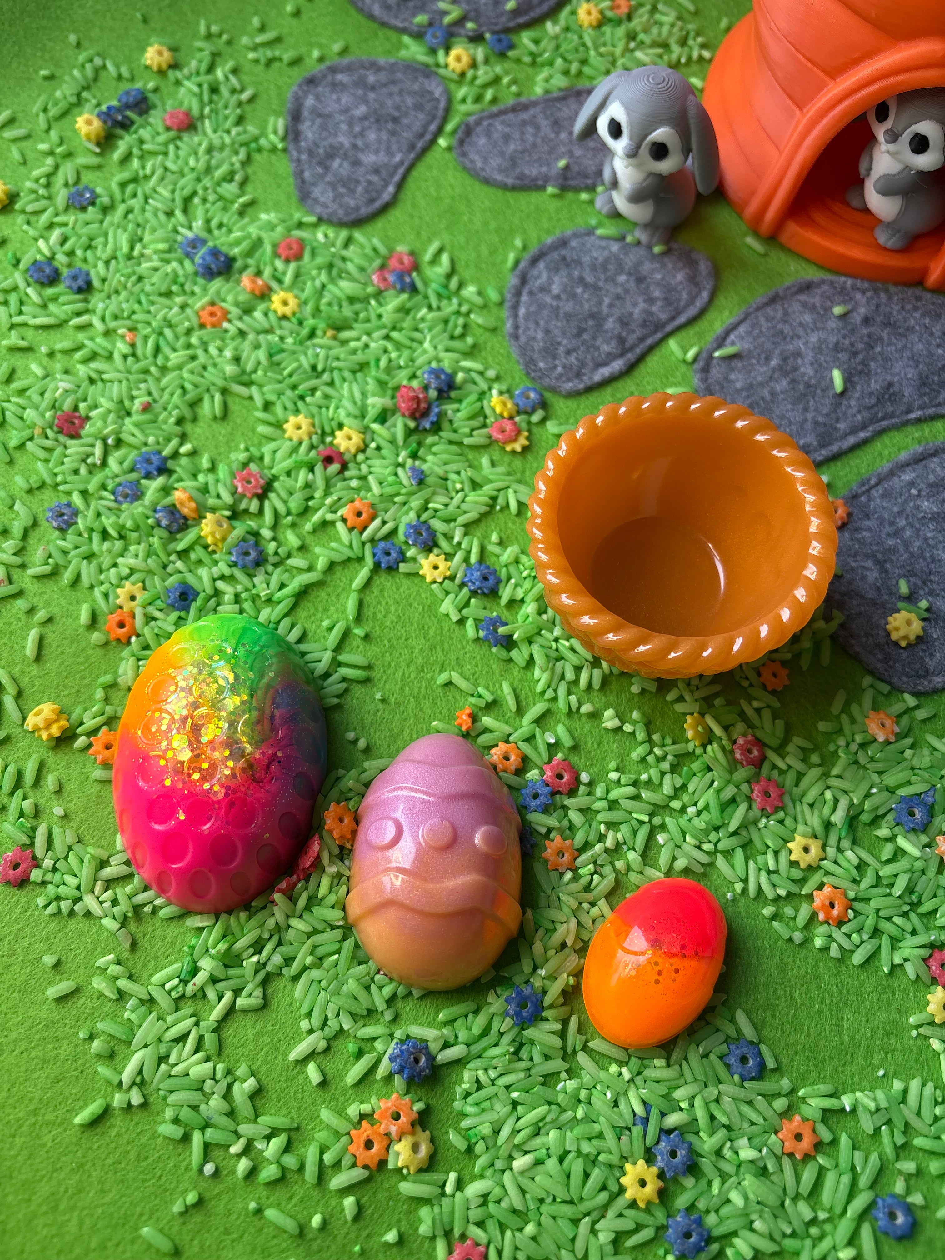 Easter eggs loose parts