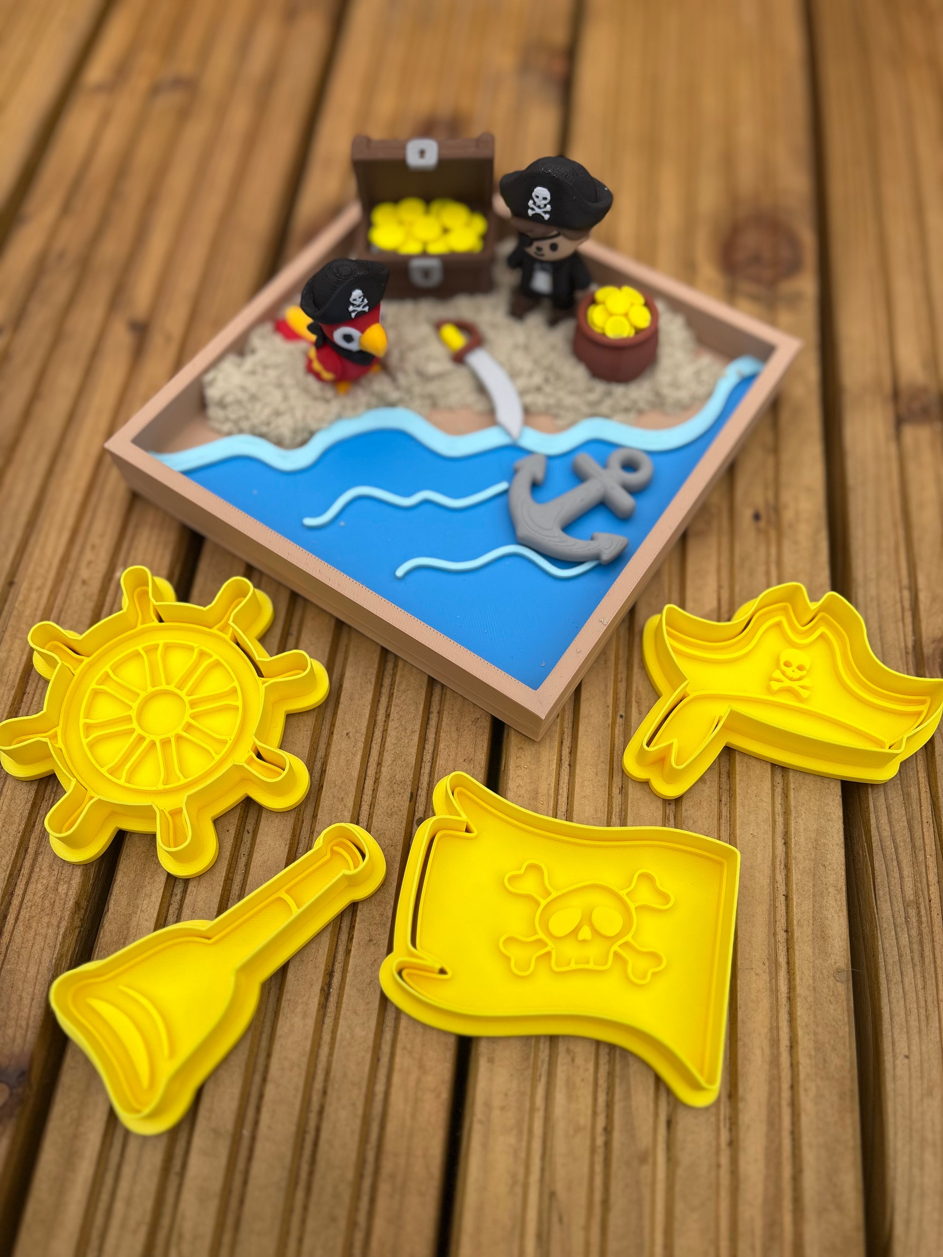 Pirate themed play dough cutters
