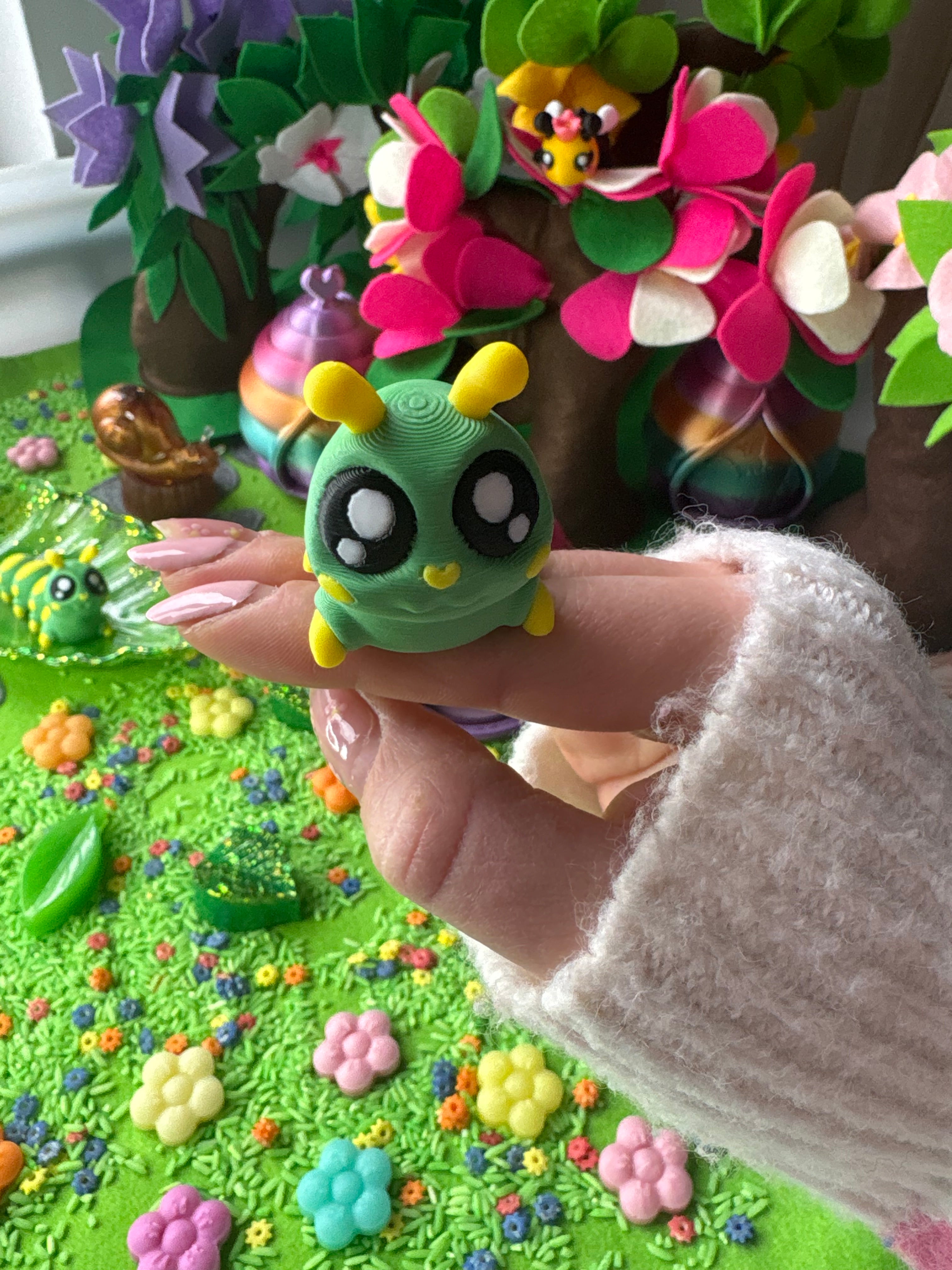 Caterpillar and butterfly