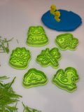 Pond themed play dough cutters
