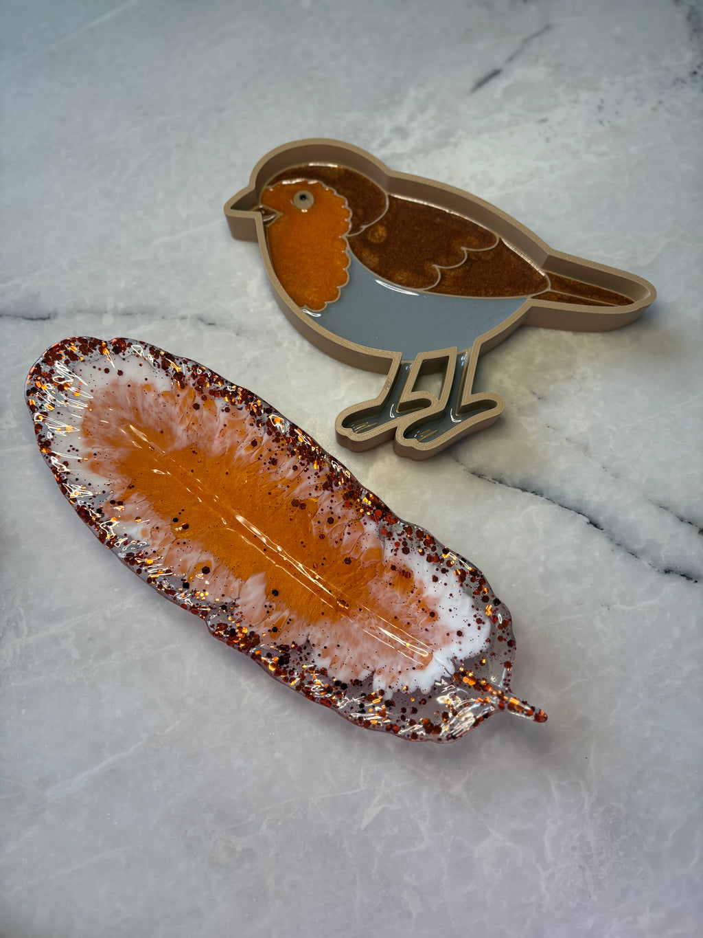Resin Feather Dish