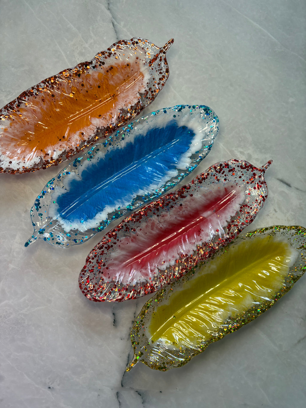 Resin Feather Dish