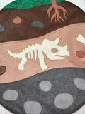 Double Sided Dinosaur Fossils Mat