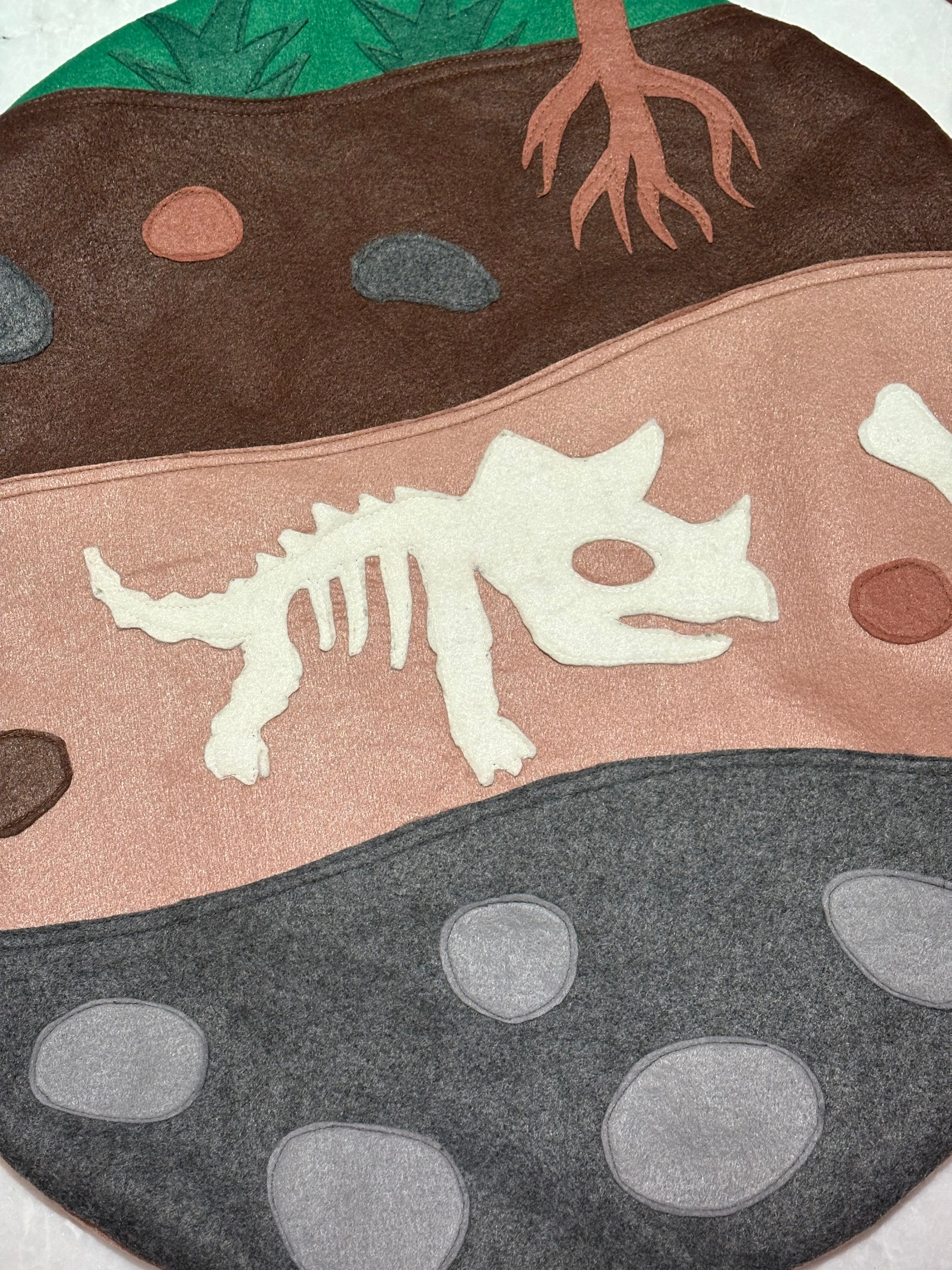 Double Sided Dinosaur Fossils Mat